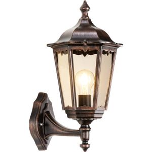 LCD Wandlamp buiten 1110/1120, dimbaar, koper, Aluminium, Antiek, Wandlamp buiten