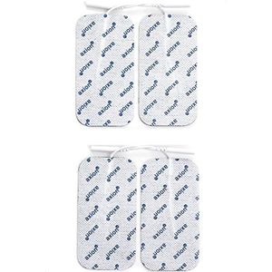 4 grote axion elektroden/pads - 10x5 cm – EMS-training en TENS-pijnbehandeling