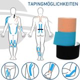 axion® - Kinesiologie sporttape 2-delige set - Rollen van 5mx5cm - Huidkleurig - Waterdicht