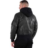 MA 1 D Tec FL - Winterjas - Zwart - Polyurethaan - Met Capuchon