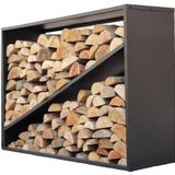 Kaminholzregal schwarz 114,5 x 35 x 80 cm (l x b x h) - Westmann