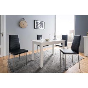 Coburg uitschuifbare tafel - Wit decor - 40 cm verlenging - L120/160 x H76,5 x D70 cm
