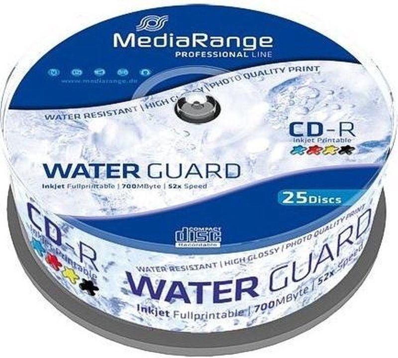 MediaRange - CD-R - 700MB/80Min - 25 Stuks - Gouden Laag