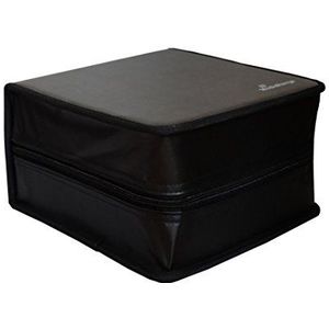 MediaRange Zubehör CD-/DVD-Rohlinge beschermhoes met portefeuille voor 500 schijven, zwart, optische schijfhoezen (etui met portemonnee, 500 schijven, zwart, koskin (kunstleer), 120 mm, zwart)