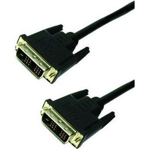 MediaRange DVI monitor connection cable, digital dual link, DVI plug (24+1)/DVI plug (24+1), 3.0m, black