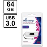 MediaRange USB Stick - 64 GB - USB 3.0 - Zwart