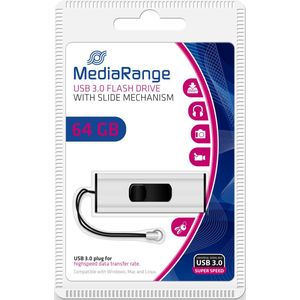 MediaRange USB Stick - 64 GB - USB 3.0 - Zwart