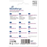 MediaRange - MR957 - microSDHC Geheugenkaart - 8GB - Class 10 - Met Adapter