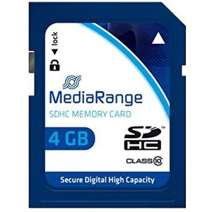 MediaRange - SDHC Geheugenkaart - 4 GB - Snelheid Klasse 10 - Leessnelheid tot 15 MB/s
