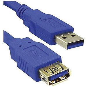 MediaRange Verlängerungskabel USB 3.0 A->A St/Bu 3m blauw