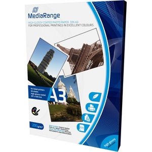 MediaRange - A3 Fotopapier - Wit - Hoogglans - 200 g - 50 Vellen
