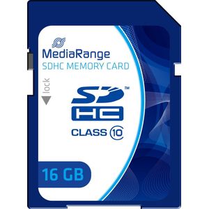 MediaRange - SDHC Geheugenkaart - 16 GB - Snelheidsklasse 10 - Leessnelheid tot 45 MB/s