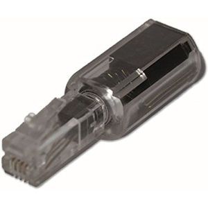 MediaRange Anti-twist adapter voor telefoon met plug-in oortelefoon, zwart/transparant