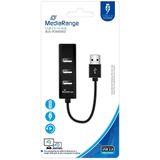 MediaRange - MRCS502 - Docking Station - USB-A - Zwart - 4 Havens