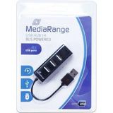 MediaRange - MRCS502 - Docking Station - USB-A - Zwart - 4 Havens