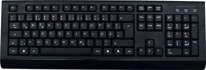 MediaRange - Draadloos Toetsenbord en Muis - Zwart - QWERTZ Indeling