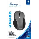 MediaRange Optical 5-button mouse, wired, black/grey
