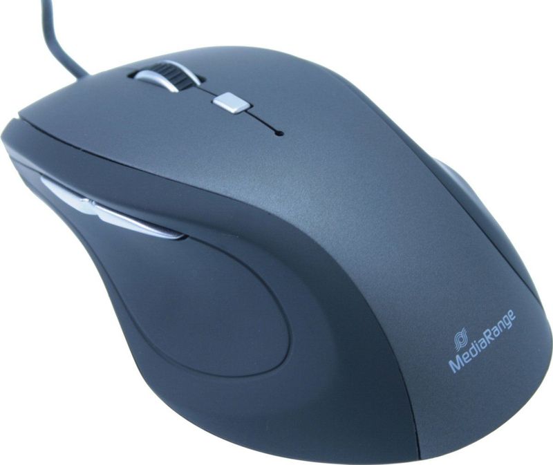 MediaRange Optical 5-button mouse, wired, black/grey