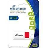 MediaRange - USB Geheugenstick - Kleureneditie - 4 GB - USB-A - Wit, Rood