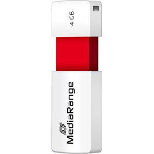 MediaRange USB flash drive 4GB color edition rood (MR970) - USB stick - Origineel