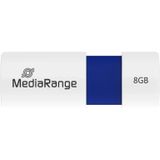 MediaRange - USB-geheugenstick - 8 GB - Wit - Blauw