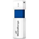 MediaRange - USB-geheugenstick - 8 GB - Wit - Blauw