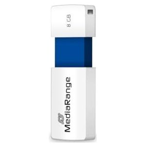 MediaRange - USB-geheugenstick - 8 GB - Wit - Blauw