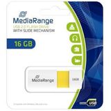 MediaRange - USB-geheugenstick - 16 GB - Wit - Geel