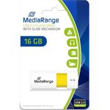 MediaRange - USB-geheugenstick - 16 GB - Wit - Geel