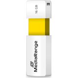 MediaRange - USB-geheugenstick - 16 GB - Wit - Geel