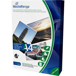 MediaRange 210 x 297 mm (A4) fotopapier voor inkjetprinters, mat, 140 g, 100 vel