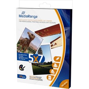 MediaRange - Fotopapier - Wit - 220 g/m² - 130 x 180 mm - 50 x