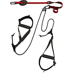 eaglefit allround elastisch slingtrainer, fitnessapparaat, lussentrainer incl. katrol in lengte verstelbaar 90-310 cm, voor professionals en beginners