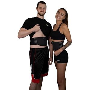 eaglefit - Effectieve EMS-band buikspiertrainer voor thuis - Fitness buikspiertrainer Trainingsapparaat voor gerichte buik- & rugtraining (elektrostimulatie) Buiktrainer riem elektrisch incl. app