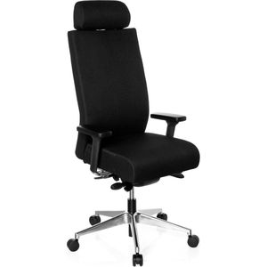 Bureaustoel - Met Armleuning - Stof - Zwart - Ergonomisch