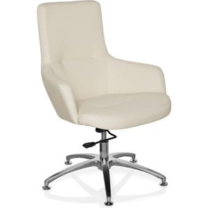 HJH Office Lounge-/relaxstoel, Shake 300 kunstleer wit