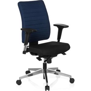 PRO-TEC 350 - Professionele bureaustoel Zwart / Blauw