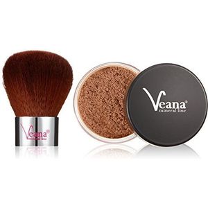 Veana Mineral Foundation - Deep Golden (9 g) + Kabuki