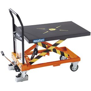 Schaarhefwagen, hefvermogen 250 kg, heffing per pedaalslag met QuickLift 47 mm