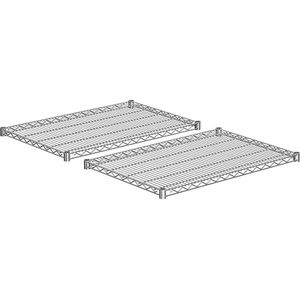 Legbord voor staaldraad-roosterstelling, verchroomd, vakdraagvermogen 150 kg, breedte 910 mm