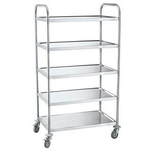 Etagewagen van roestvrij staal Grijs x x