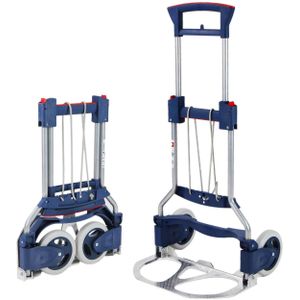 Sackkarre RuXXac-cart Business, bis 125 kg, elastisches Spannband, Bockrollen, Aluminium/Stahlrohr/Kunststoff, blau-rot-silber