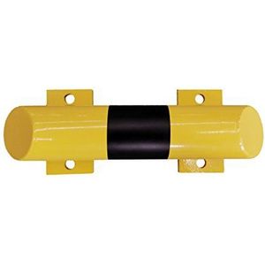 1A-Safety RSBA-400 Rammbeschermingsbalken diameter: 76 mm kwaliteitsstaal, lengte 400 mm, geel/zwart, bescherming tegen ongevallen, veiligheidsbalken, afsluiting, balken