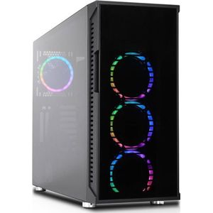 Nanoxia - Go A-RGB - Midi/Minitower - PC-behuizing - Zwart - ATX - Glas-Front - USB3.1
