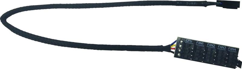 Nanoxia Kabel PWM 5MAX 4Pin naar 5x 4Pin ventilatorverdeler (0.04 m), Stroomkabel