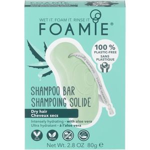 Foamie - Vaste shampoo Aloë You Vera Much voor droog haar | 100% veganistisch – aloë vera en amandelolie.