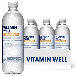 Vitamin Well Vitamine water met smaak - vitamine B12, foliumzuur, magnesium - functionele en caloriearme drank, verrijkt met functionele ingrediënten - 12 x 500 ml incl. borgtocht (herstel)