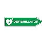 AED-Z-Schild-R - AED-Bord - Buiten - Aluminium - Weerbestendig - 60 cm x 15 cm