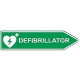 AED-Z-Schild-R - AED-Bord - Buiten - Aluminium - Weerbestendig - 60 cm x 15 cm