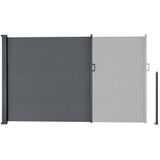 Juskys Seitenmarkise Dubai 300 x 180 cm ausziehbar blickdicht, Sichtschutz Garten, Terrasse anthrazit